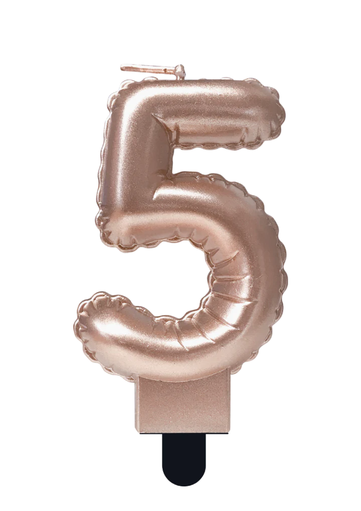 Kaars Folie Ballon Rose Goud 5
