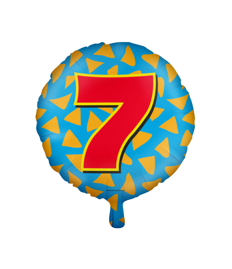 Helium Ballon 7 Jaar Gekleurd