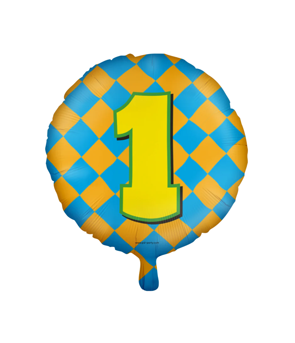 Helium Ballon 1 Jaar Gekleurd