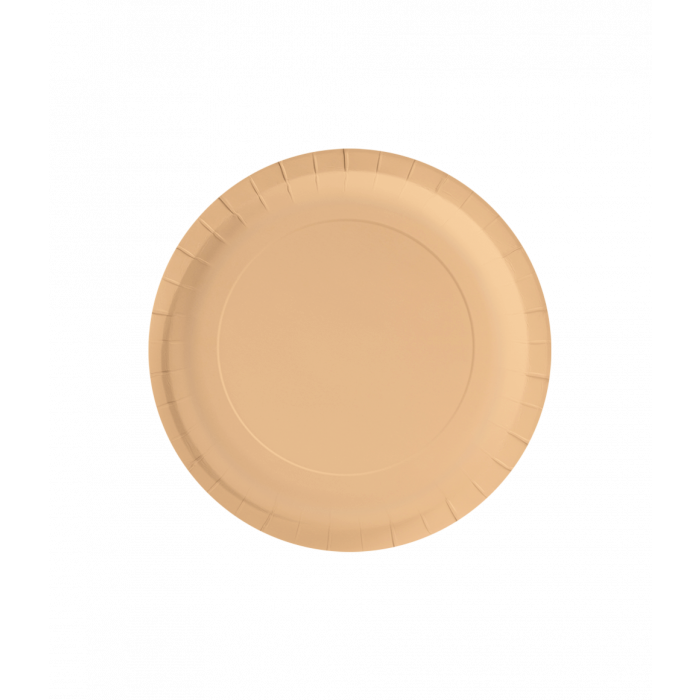 Papieren Bordjes Pastel Oranje 8 Stuks