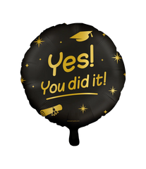 Zwart Gouden Geslaagd Helium Ballon You Did It