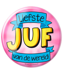 Button Liefste Juf van de Wereld