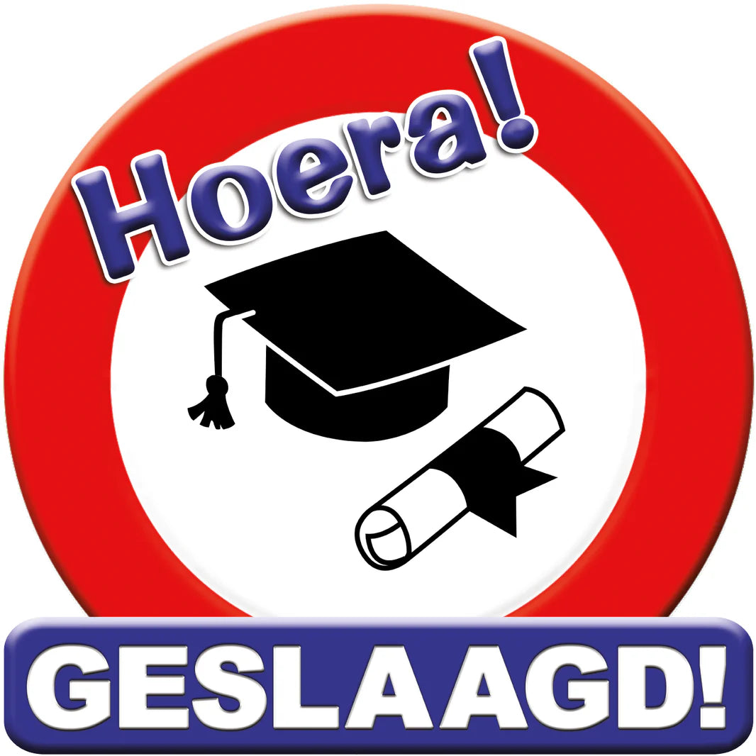 Geslaagd Deurbord Verkeersbord