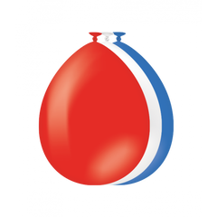 Ballonnen Rood Wit Blauw 25 Stuks