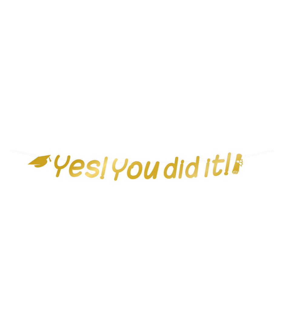 Geslaagd Letterslinger Yes You Did It