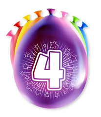 Ballonnen 4 Jaar Hoera 8st