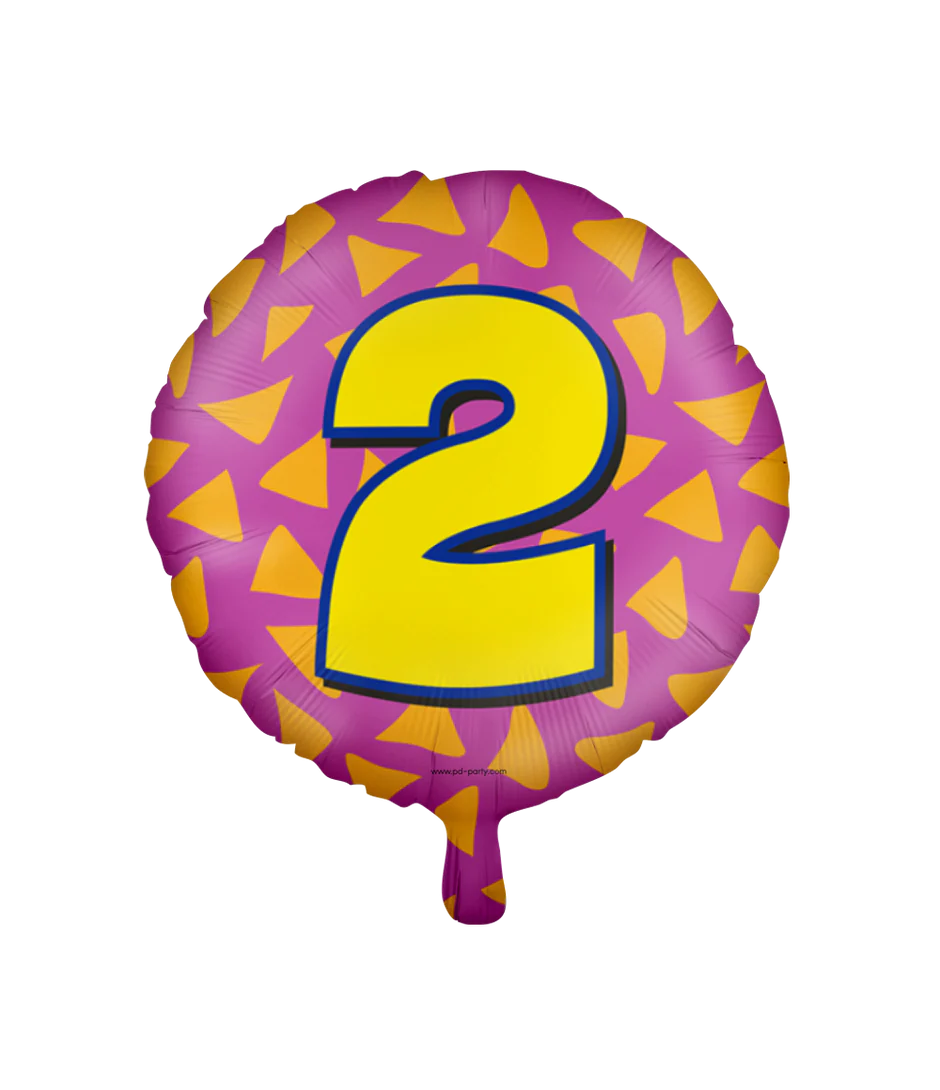 Helium Ballon 2 Jaar Gekleurd Leeg