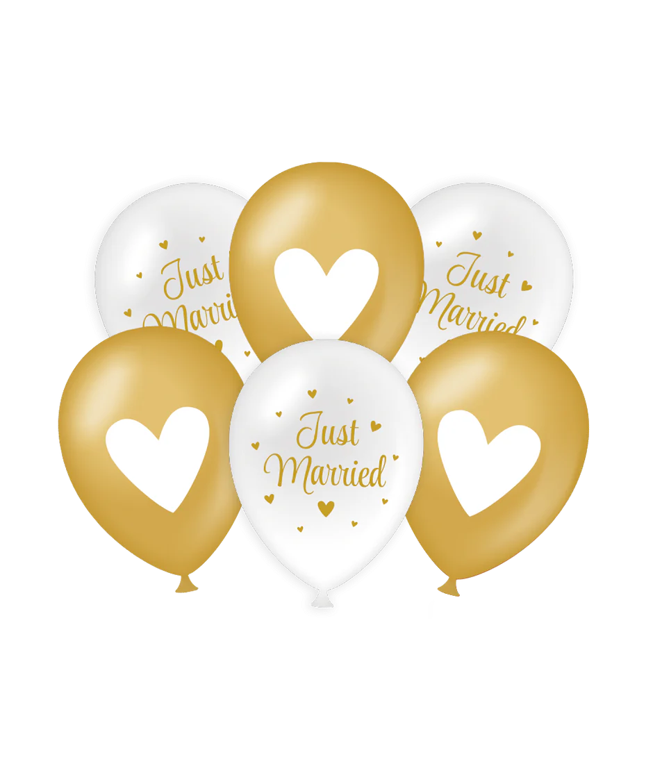 Bruiloft Ballonnen Wit Goud