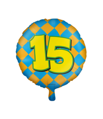 Helium Ballon 15 Jaar Gekleurd
