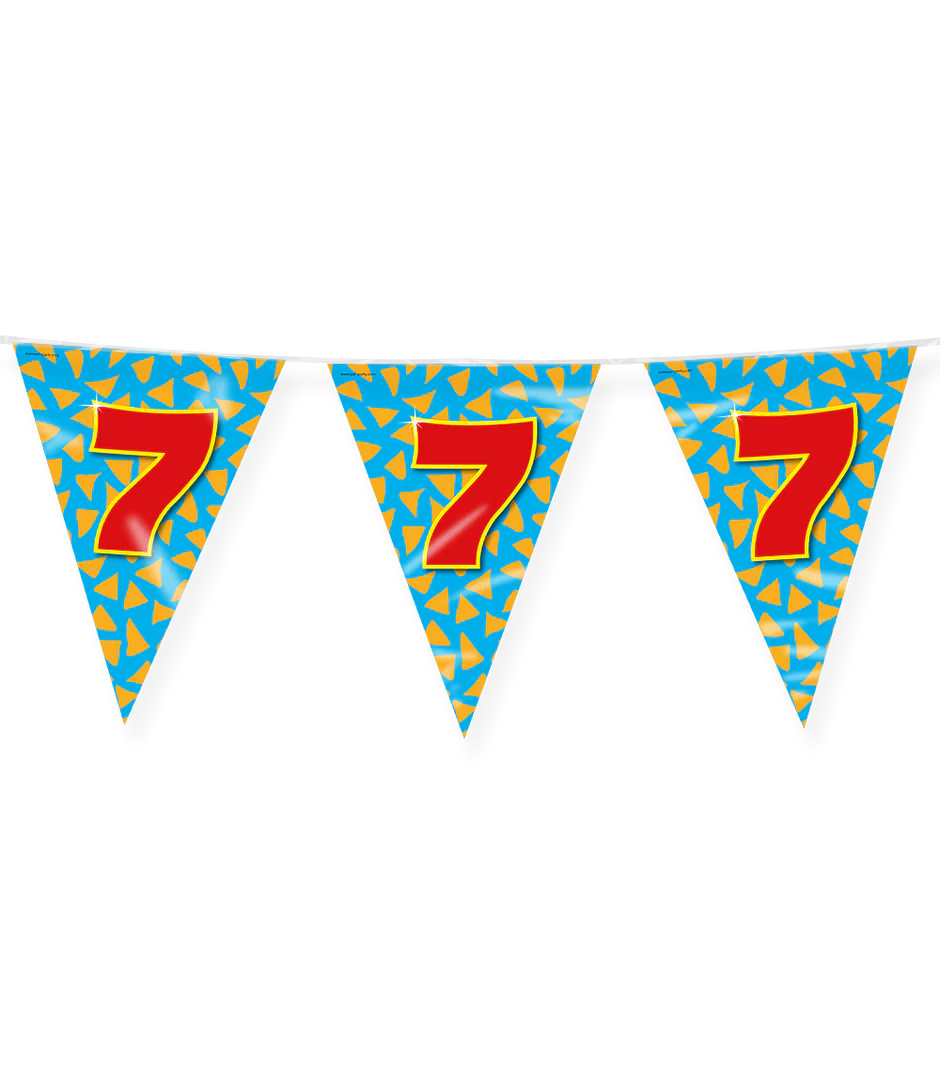 Vlaggenlijn 7 Jaar Gekleurd 10m