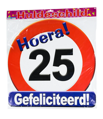 Deurbord 25 Jaar 50cm