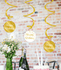 Hangdecoratie 25 Jaar Happy Birthday 3st