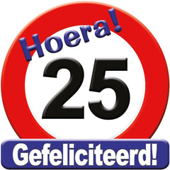 Deurbord 25 Jaar 50cm