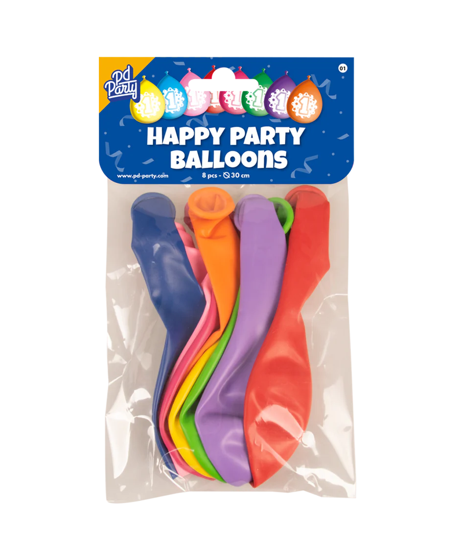 Ballonnen 1 Jaar Hoera 8st