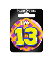 I'm 13 Button 13 Jaar