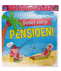 Deurbord Pensioen Cartoon