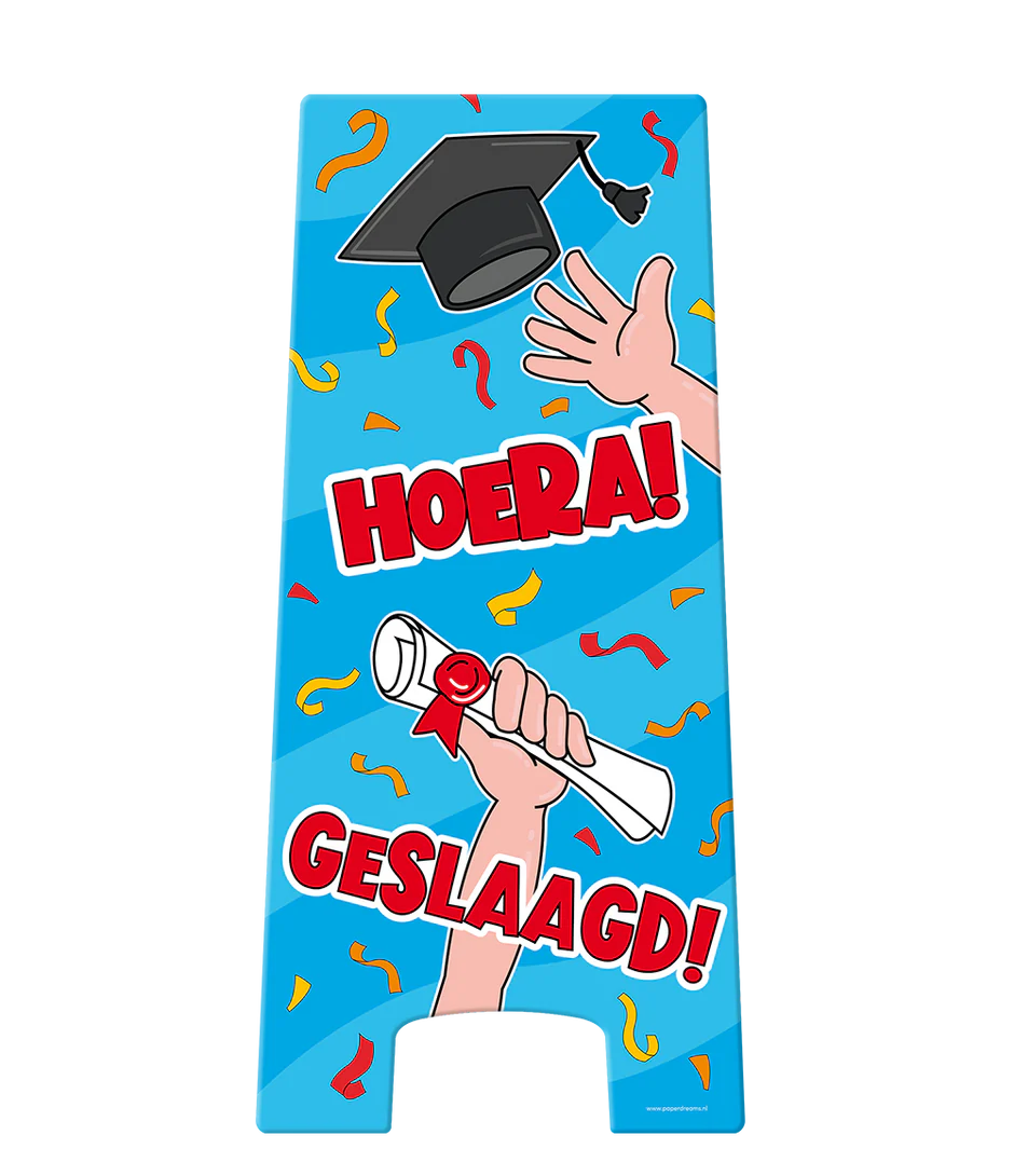 Warning Sign Geslaagd Cartoon