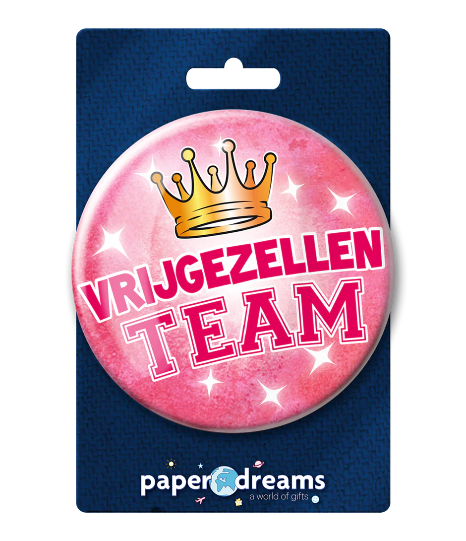 Button XL Vrijgezellen Team Vrouw