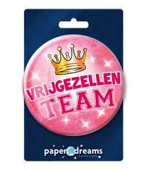 Button XL Vrijgezellen Team Vrouw