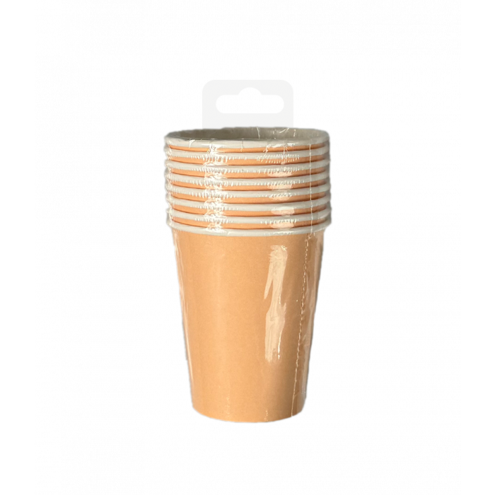 Bekers Pastel Oranje 8 Stuks