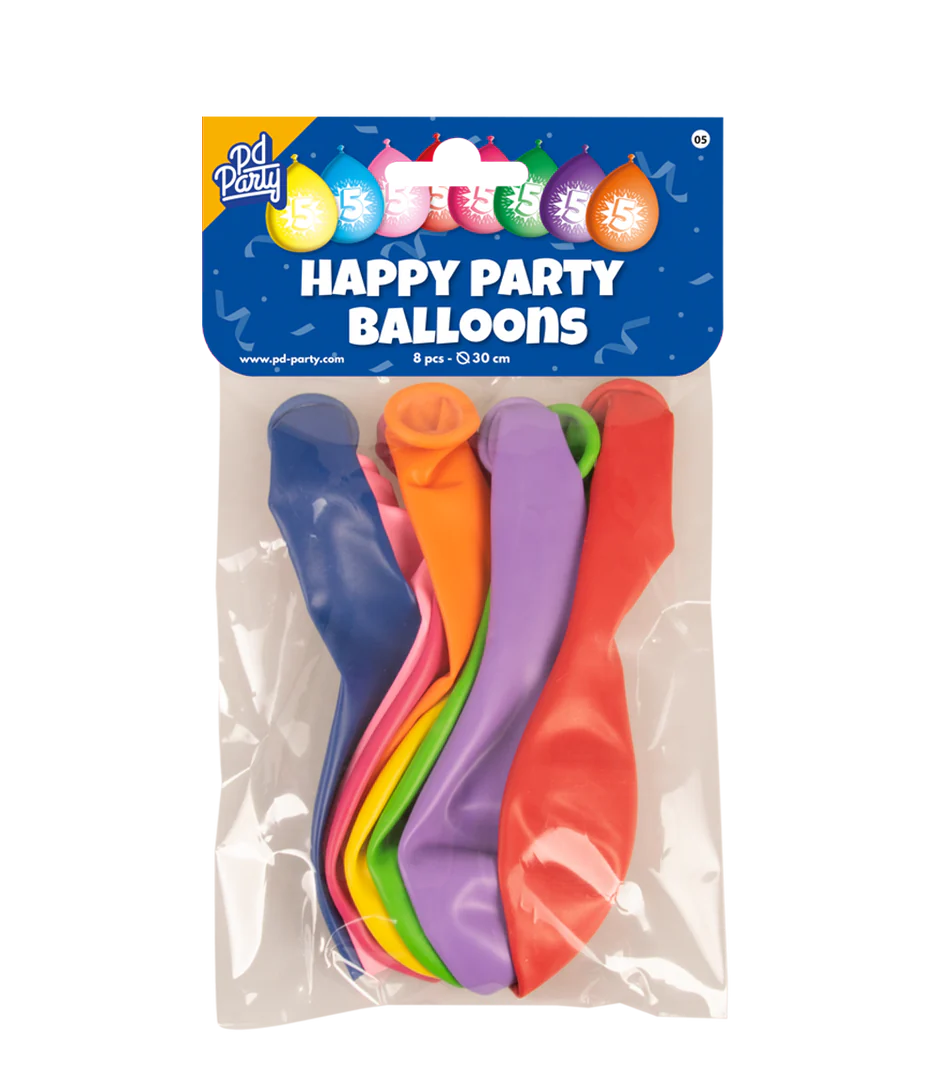 Ballonnen 5 Jaar Hoera 8st