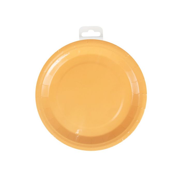 Papieren Bordjes Pastel Oranje 8 Stuks