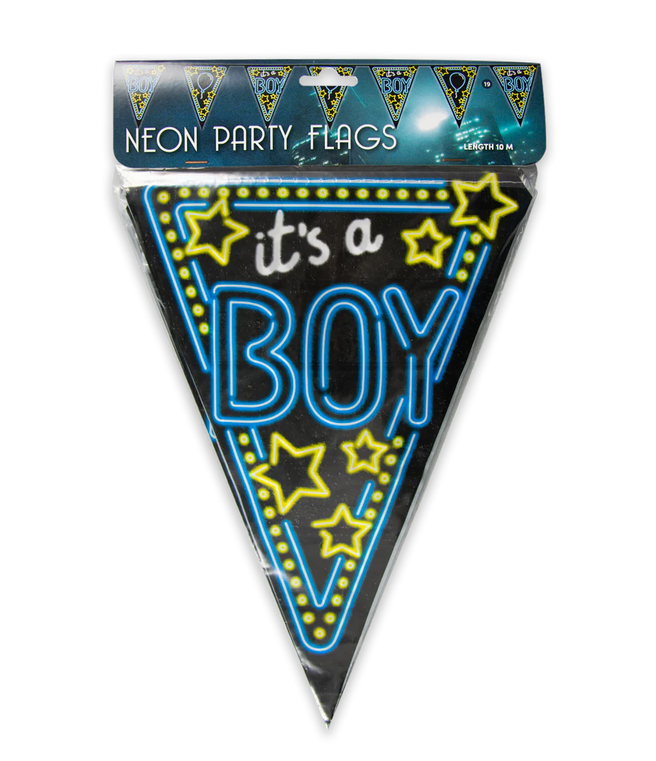 Geboorte Slingers Its a Boy! Neon 10m