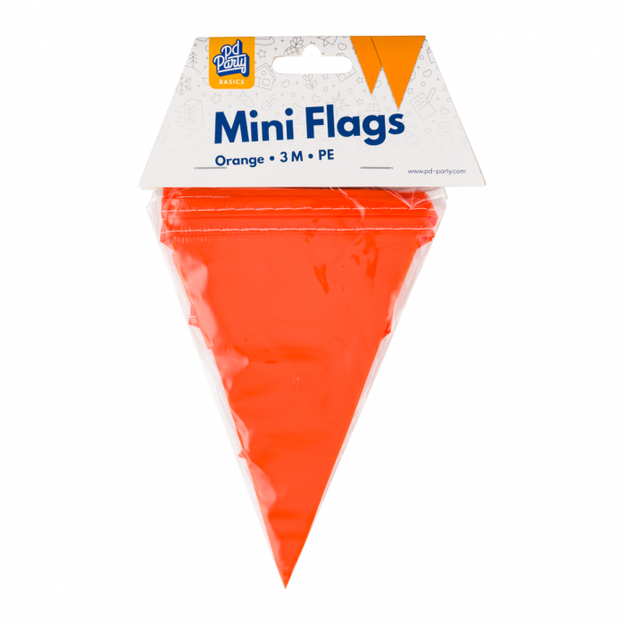 Mini Vlaggenlijn Oranje 3m