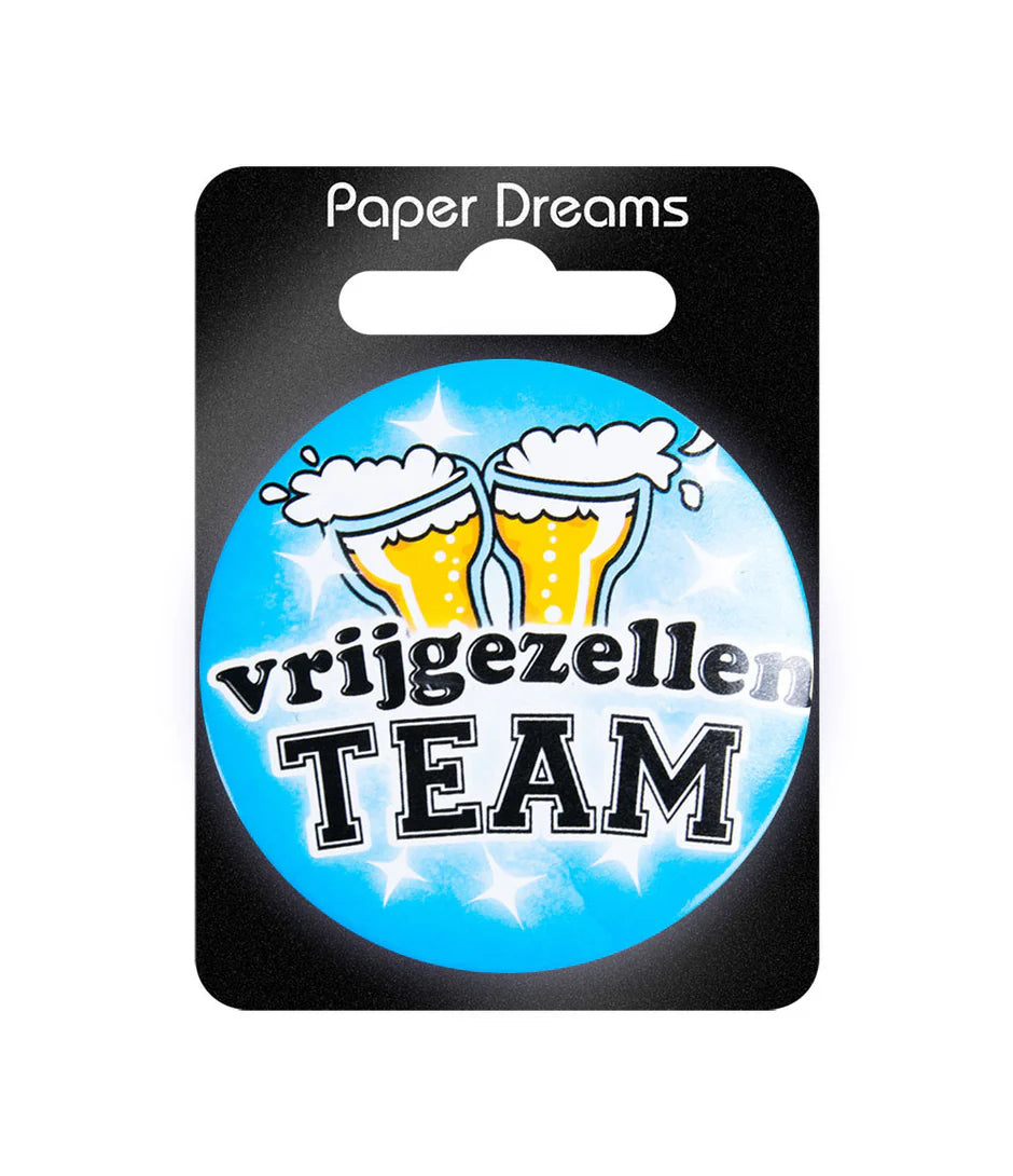 Button Vrijgezellen Team Man