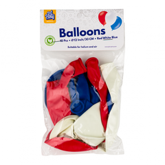 Ballonnen Rood Wit Blauw 10 Stuks