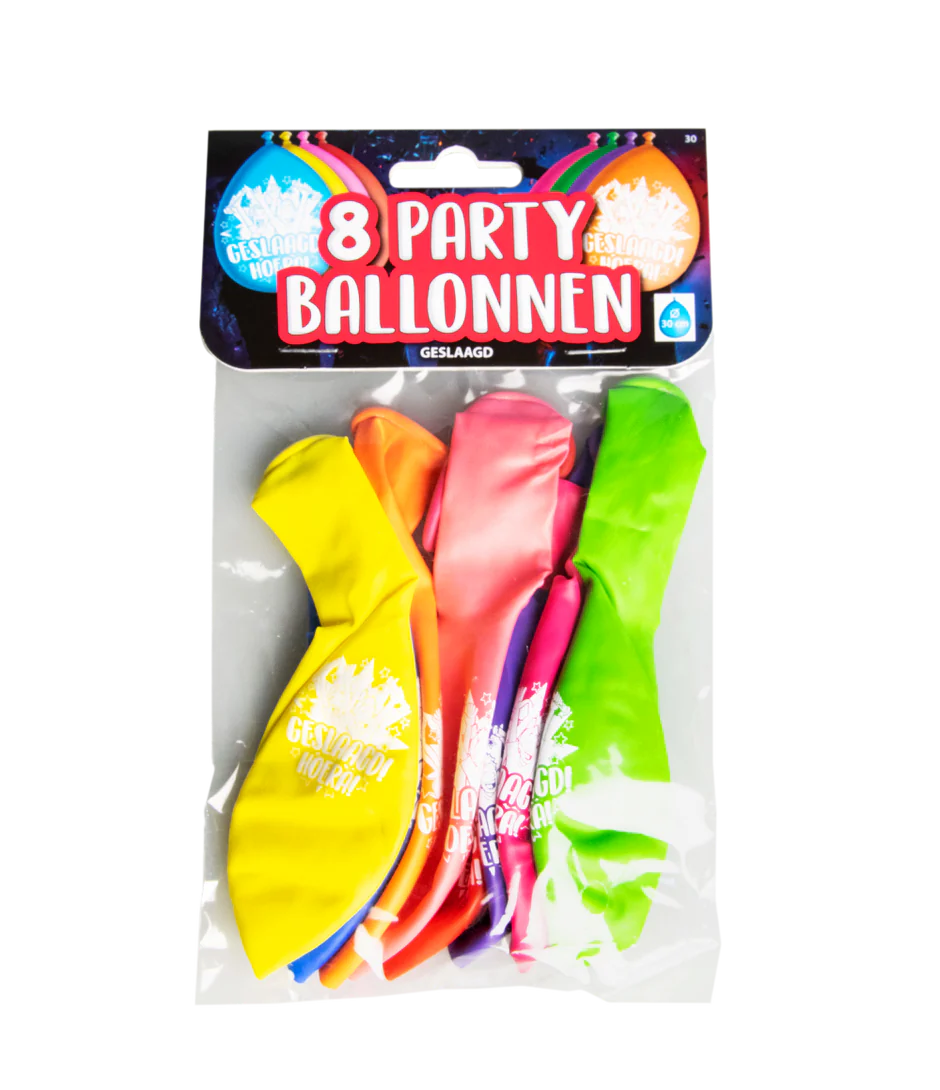 Geslaagd Ballonnen Hoera 8st