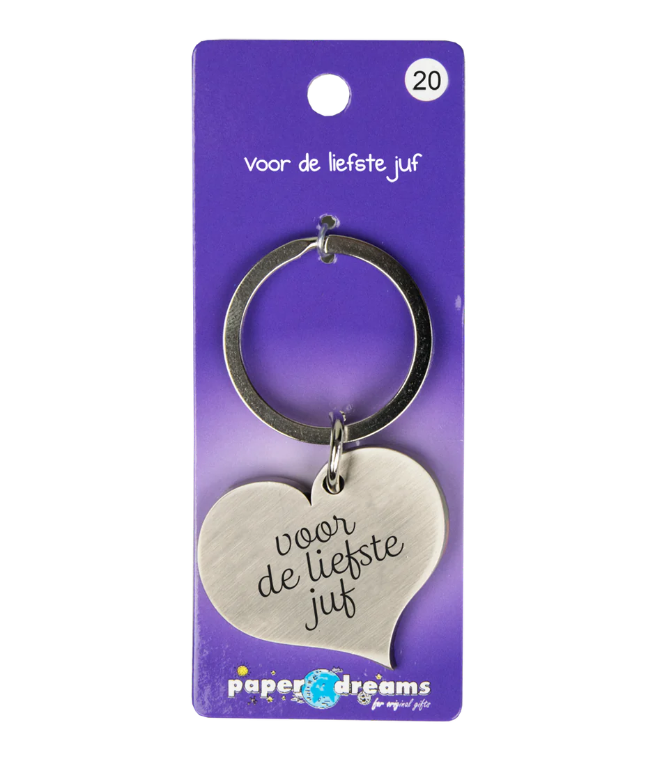 Sleutelhanger Liefste Juf 10cm