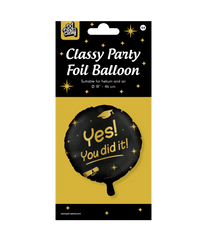 Zwart Gouden Geslaagd Helium Ballon You Did It