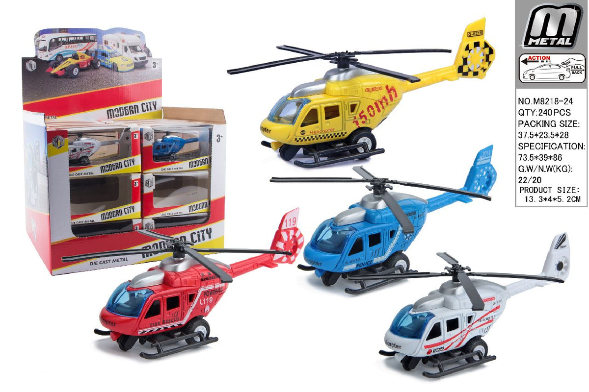 Metalen Helikopter 18cm