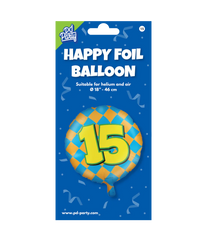 Helium Ballon 15 Jaar Gekleurd