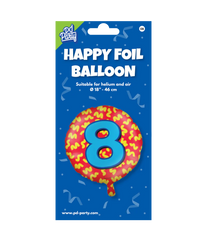 Helium Ballon 8 Jaar Gekleurd