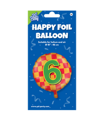 Helium Ballon 6 Jaar Gekleurd