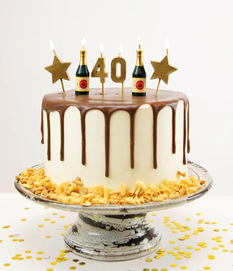 Kaarsjes 40 Jaar Champagne