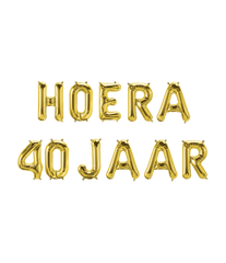 Gouden Ballonnen set Hoera 40 Jaar