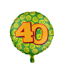 Helium Ballon 40 Jaar Gekleurd