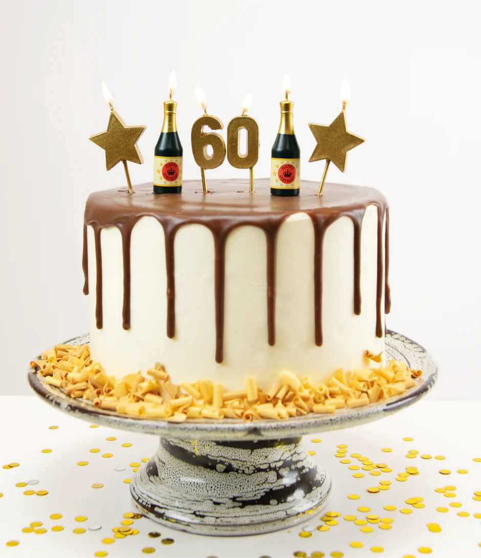 Kaarsjes 60 Jaar Champagne