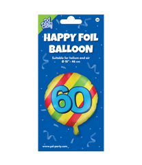 Helium Ballon 60 Jaar Gekleurd