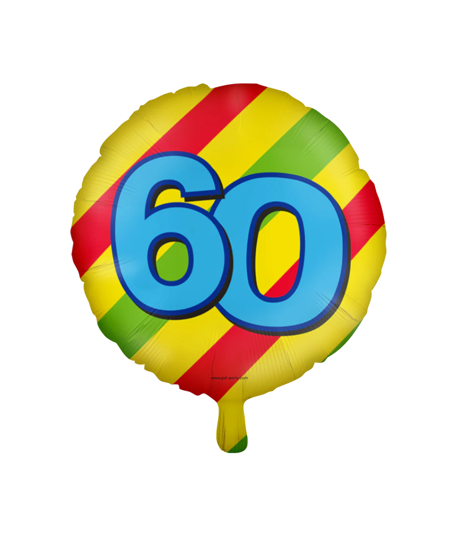 Helium Ballon 60 Jaar Gekleurd