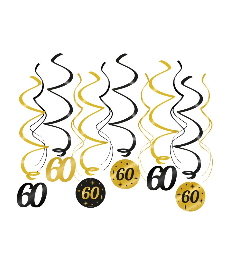 Hangdecoratie 60 Jaar 12st
