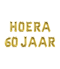 Gouden Ballonnen set Hoera 60 Jaar