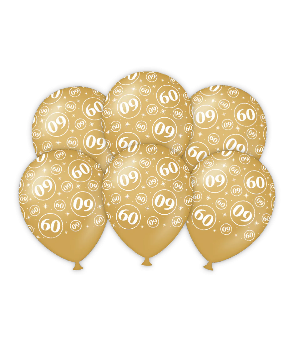 Ballonnen 60 Jaar 6st