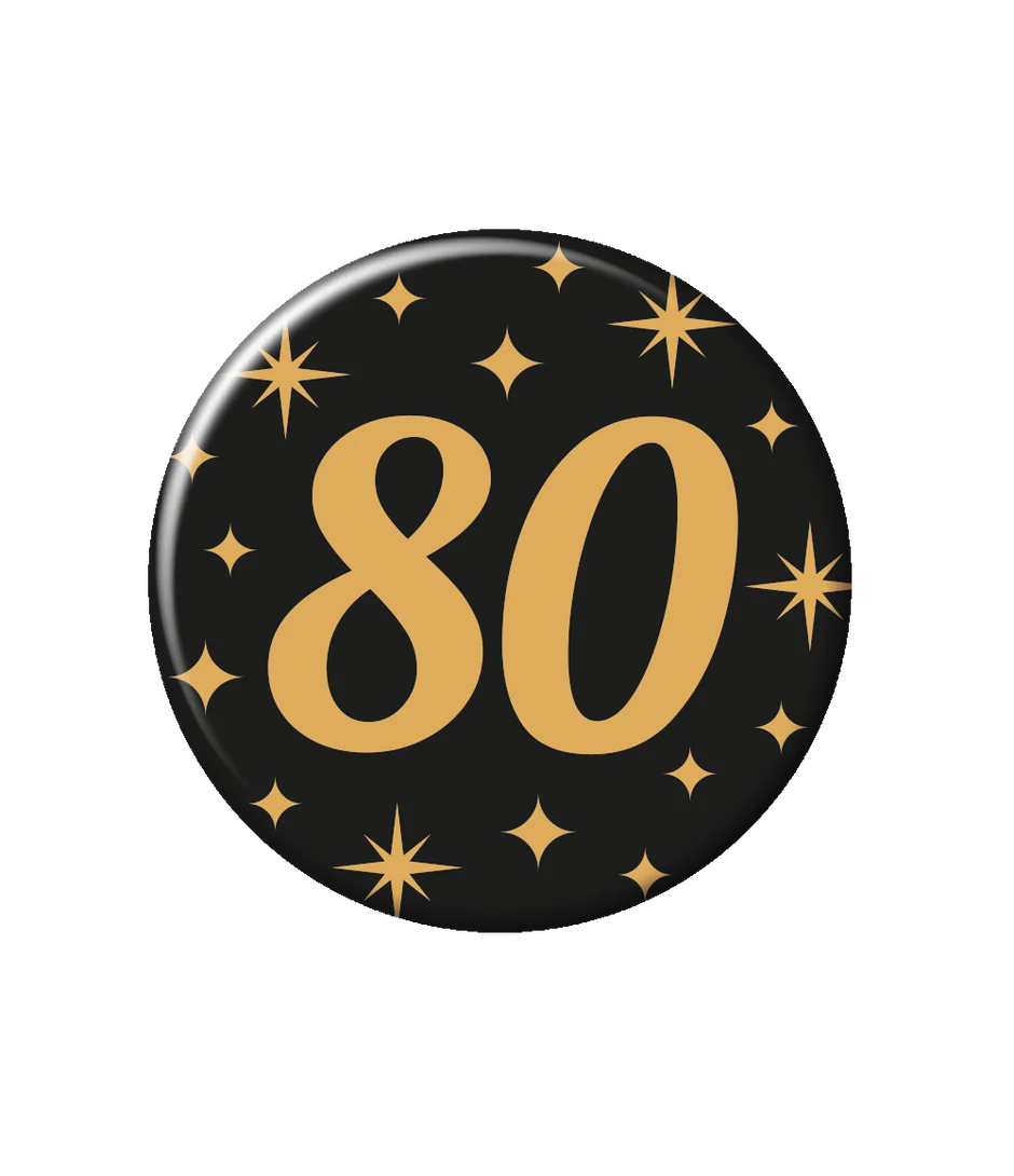 80 Jaar Button