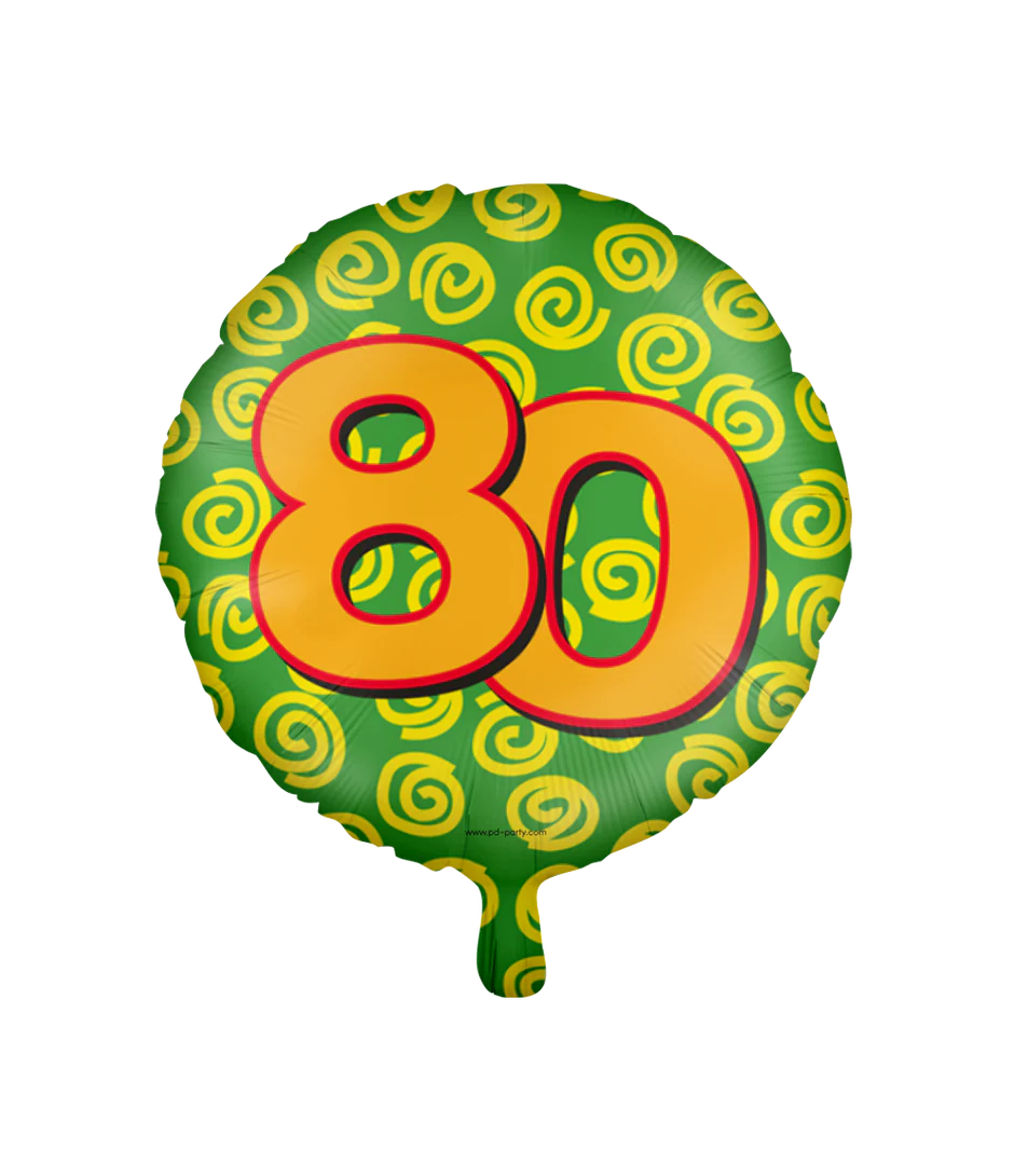 Helium Ballon 80 Jaar Gekleurd