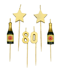 Kaarsjes 80 Jaar Champagne