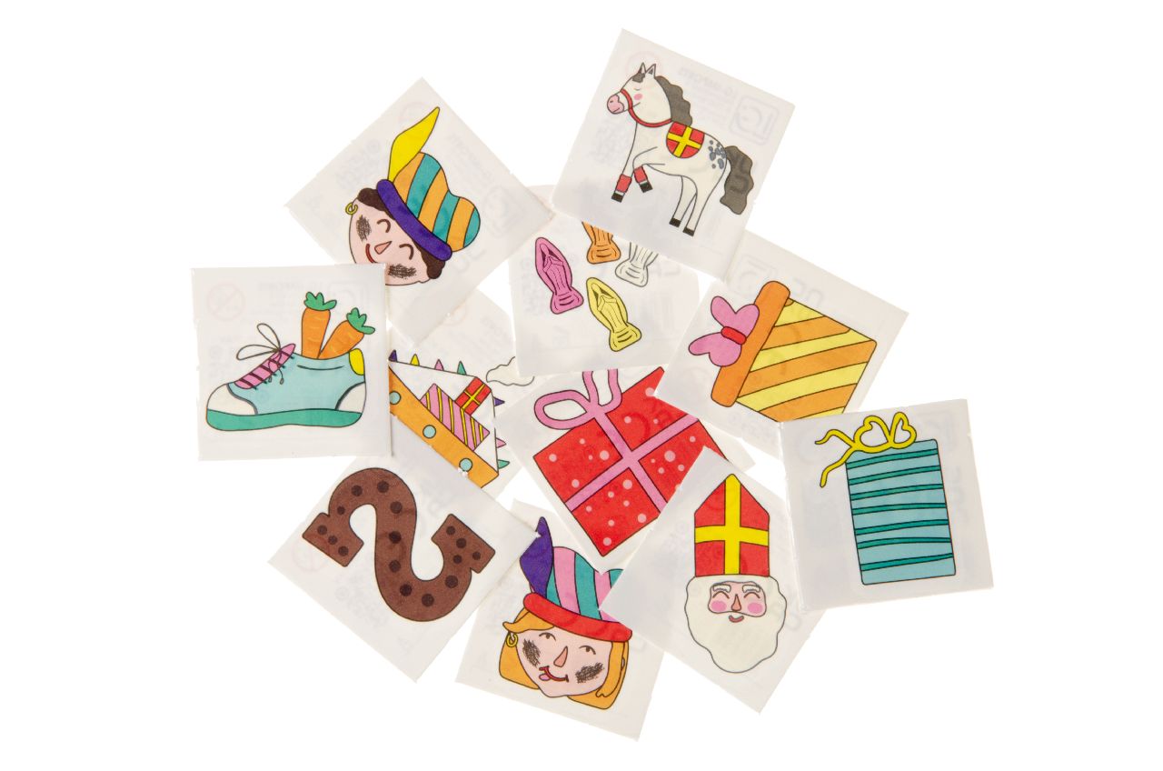 Tattoo Sinterklaas Schoencadeautje 12 Stuks